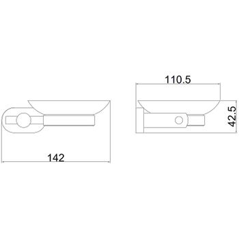 Мыльница Belz B900 B90002 Хром — фото 2, Мыльницы