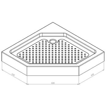 Акриловый поддон для душа Damixa Skyline 90х90 DX35WT-405-090MT Белый — фото 6, Акриловые душевые поддоны