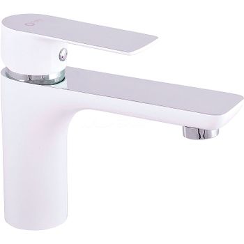 Смеситель для раковины Rav Slezak Vltava VT426.5CB Белый глянец Хром — фото 1, Смесители для раковины