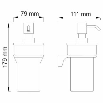 Дозатор для жидкого мыла WasserKRAFT Aisch K-5999 Золото матовое — фото 3, Дозаторы