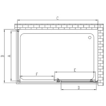 Душевой уголок Vincea Alpha 130x90 VSR-3AL9013CLGM профиль Вороненая сталь стекло прозрачное — фото 5, Прямоугольные душевые уголки