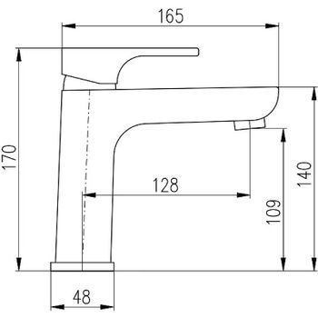 Смеситель для раковины Rav Slezak Yukon YU128.5CMAT Черный матовый — фото 2, Смесители для раковины