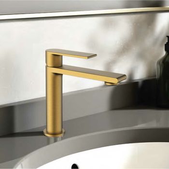 Смеситель для раковины Vincea Vogue VBF-1V1BG Брашированное золото — фото 2, Смесители для раковины