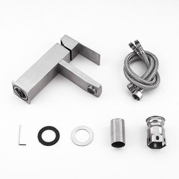 Смеситель для раковины Frap H802 F10802 Сатин — фото 5, Смесители для раковины