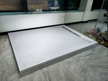 Душевой поддон из искусственного камня WeltWasser WW TRS 100 STONE-WT 100x100 10000004368 Белый — фото 3, Душевые поддоны из искусственного камня