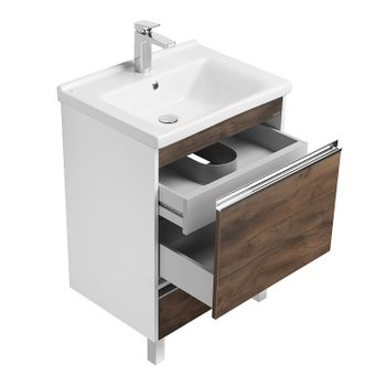 Тумба под раковину Aquaton Капри 60 1A230101KPDB0 подвесная Таксония темная — фото 4, Тумбы под раковину