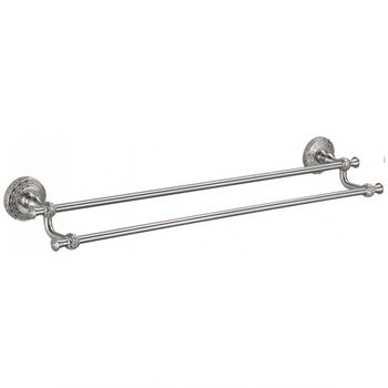 Полотенцедержатель двойной ZorG SL AZR 13 SL Серебро — фото 1, Полотенцедержатели