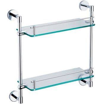 Стеклянная полка Veragio Largenta VR.LGT-1912.CR Хром — фото 1, Полки для ванной и душа