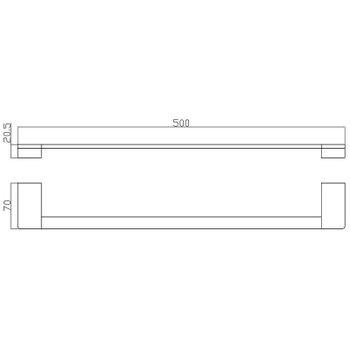 Полотенцедержатель Rav Slezak Nil NLA0701/50Z Золотистый — фото 2, Полотенцедержатели