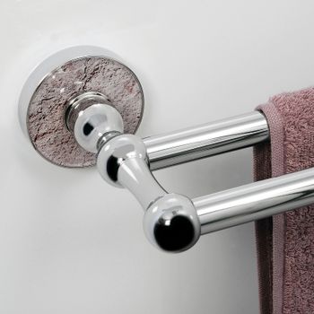 Полотенцедержатель WasserKRAFT Nau K-7740 двойной Хром — фото 3, Полотенцедержатели