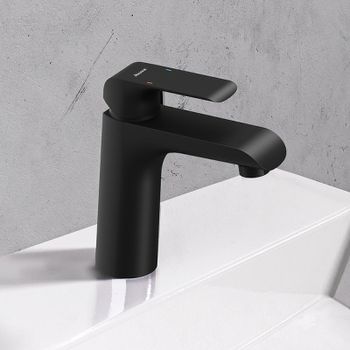 Смеситель для раковины Ravak Flat FL 013.20 X070172 Черный матовый — фото 3, Смесители для раковины