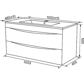Тумба под раковину Iddis Cloud 100 CLO10W1i95 подвесная Белый — фото 7, Тумбы под раковину