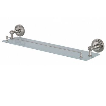 Стеклянная полка ZorG SL AZR 15 SL Серебро — фото 1, Полки для ванной и душа