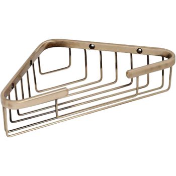 Полка корзина TW Harmony TWHO534br угловая Бронза — фото 1, Полки для ванной и душа