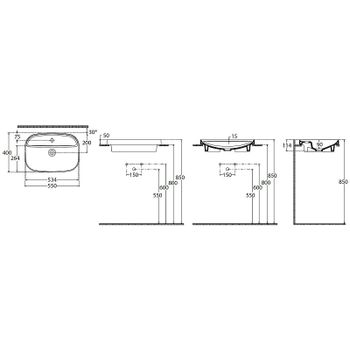 Раковина Allen Brau Fantasy Sphere 55 4.11034.ID Индиго — фото 3, Раковины встраиваемые сверху
