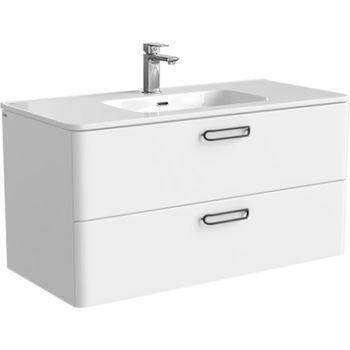 Тумба под раковину Iddis Brick 100 BRI10W1i95 подвесная Белая — фото 1, Тумбы под раковину