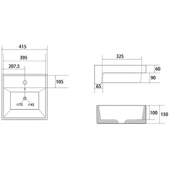 Раковина Abber Rechteck 41 AC2208MCG Светло-зеленая матовая — фото 5, Мини-раковины