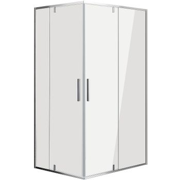 Душевой уголок Grossman Forta 120х80 GR-1280RFo профиль Хром стекло прозрачное — фото 1, Прямоугольные душевые уголки