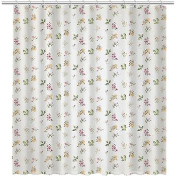 Шторка для ванны Fixsen Design Flora FX-1507 180х200 Белая с цветами — фото 1, Шторы для ванной
