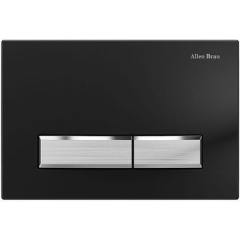 Клавиша смыва Allen Brau Fantasy 9.20004.31 Черная матовая Никель браш — фото 1, Кнопки смыва