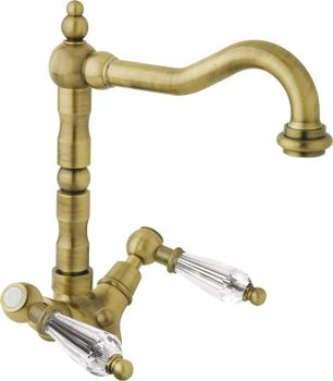 Смеситель для раковины Cezares Diamond DIAMOND-LS2-02-Sw Бронза — фото 1, Смесители для раковины