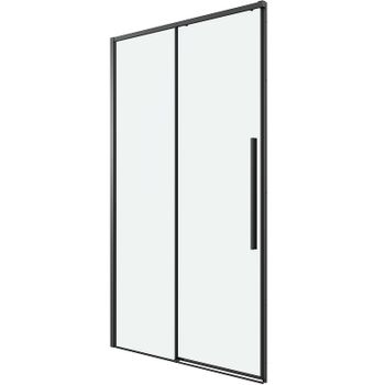 Душевая дверь Grossman Galaxy 130 100.K33.01.130.21.00 профиль Черный матовый стекло прозрачное — фото 2, Раздвижные душевые двери