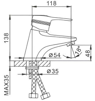 Смеситель для раковины Frap H56 F1056 Хром — фото 3, Смесители для раковины