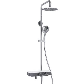 Душевая система WasserKRAFT A113.067.101.CH Thermo с термостатом Хром Белая — фото 5, Душевые стойки