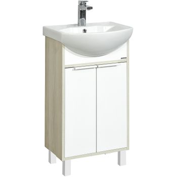 Тумба под раковину Aquaton Рико 50 1A212401RIB90 Белый Ясень фабрик — фото 1, Тумбы под раковину