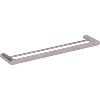 Полотенцедержатель Remer Lounge LN33NPO двойной Никель матовый брашированный — фото 1, Полотенцедержатели