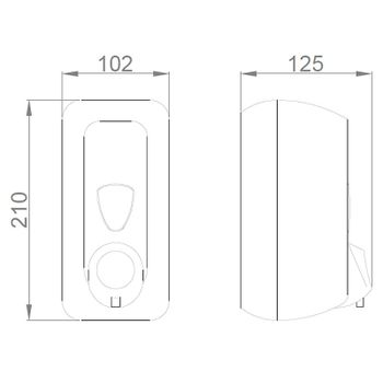 Диспенсер для пенного мыла Nofer Black 03012.N с картриджем Черный soft touch — фото 2, Диспенсеры для жидкого мыла
