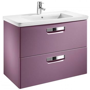 Тумба под раковину Roca The Gap 80 ZRU9302740 подвесная Фиолетовая — фото 1, Тумбы под раковину