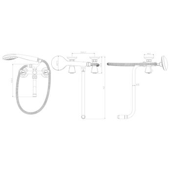 Смеситель для ванны Damixa Object 349500000 Хром — фото 9, Смеситель для ванны