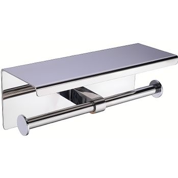 Товар: Держатель туалетной бумаги Frap F503 с полкой Хром - фото 1 Держатель туалетной бумаги Frap F503 с полкой Хром — фото 1, Держатели туалетной бумаги