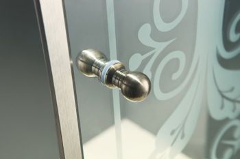 Душевой уголок Cezares Giubileo A-2 80х80 GIUBILEO-A-2-80-SCORREVOLE-C-Br стекло прозрачное профиль Бронза — фото 3, Квадратные душевые уголки