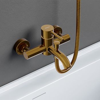 Смеситель для ванны Damixa Scandinavian Pure 361000600 Золото — фото 3, Смеситель для ванны