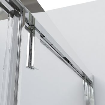 Душевая дверь Vincea Lugano 130 VDS-1L130CLGM-1 профиль Вороненая сталь стекло прозрачное — фото 5, Раздвижные душевые двери