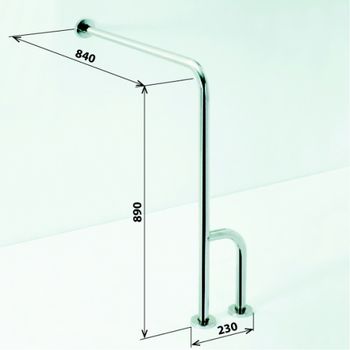 Поручень Bemeta Help 301122144 Белый — фото 2, Поручни для ванной