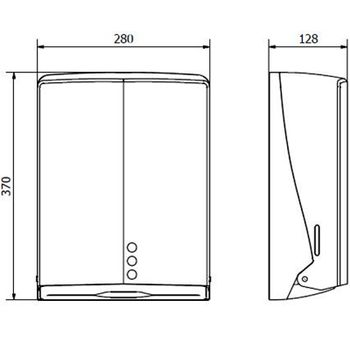 Диспенсер для бумажных полотенец Nofer 04047.W Белый — фото 2, Диспенсеры бумажных полотенец