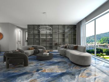 Керамогранит Azario Carlin Aqua Carving Gold H18004001G 60х120 см — фото 6, Керамогранит