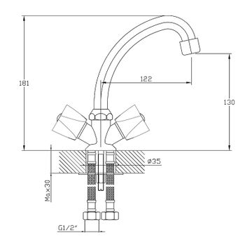 Товар: Смеситель для кухни Viko V-1313 Хром - фото 3 Смеситель для кухни Viko V-1313 Хром — фото 3, Смесители для кухни
