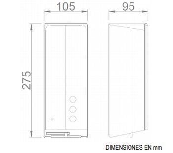 Диспенсер для жидкого мыла Nofer Automatics Evo 03038.W Белый — фото 2, Диспенсеры для жидкого мыла