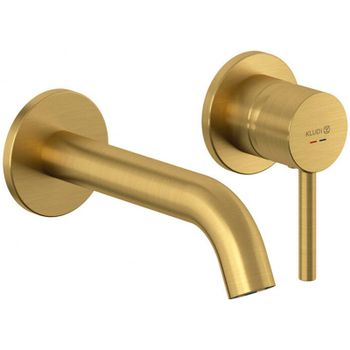 Смеситель для раковины Kludi Bozz 38244N076 Золото брашированное — фото 1, Смесители для раковины