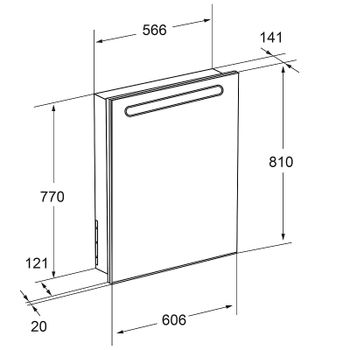 Зеркальный шкаф Roca Victoria Nord 60 ZRU9000030 с подсветкой Белый — фото 4, Зеркальные шкафы в ванную