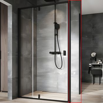 Душевая стенка Ravak Nexty NPS-80 90O40300Z1 профиль Черный стекло Transparent — фото 1, Боковые стенки