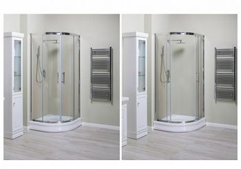 Душевой уголок Aquanet Delta NPE2142 90х90 профиль Хром стекло прозрачное — фото 2, Душевые уголки четверть круга