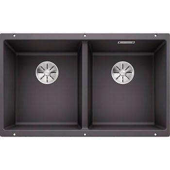 Кухонная мойка Blanco Subline 350/350-U 523575 Темная скала — фото 1, Кухонные мойки