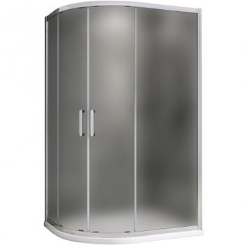 Душевой уголок Abber Schwarzer Diamant 120x80 AG01128M профиль Хром стекло матовое — фото 1, Асимметричные душевые уголки