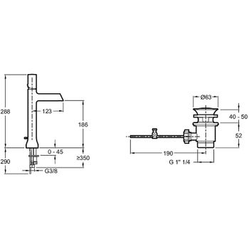 Смеситель для раковины Jacob Delafon Toobi E8990-CP Хром — фото 5, Смесители для раковины