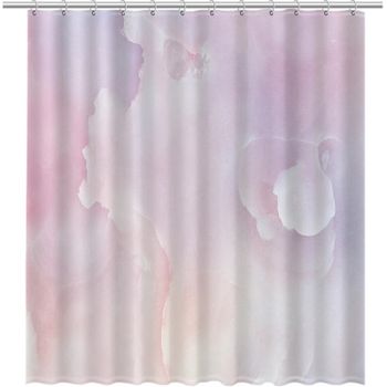 Шторка для ванны Fixsen Lady FX-2517 200х180 Розовая — фото 1, Шторы для ванной